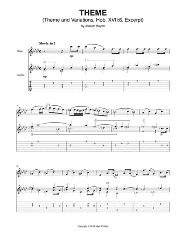 Theme (Theme and Variations in F Minor, Hob. XVII:6, Excerpt) (arr. Mark Phillips)