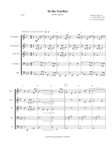 In the Garden (arr. Bernard Walker)