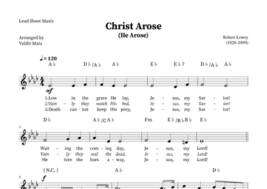 Christ Arose (He Arose) - LeadSheet (Ab) (arr. Valdir Maia)