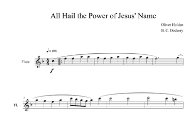 All Hail the Power of Jesus' Name (Flute Solo) (arr. B. C. Dockery)