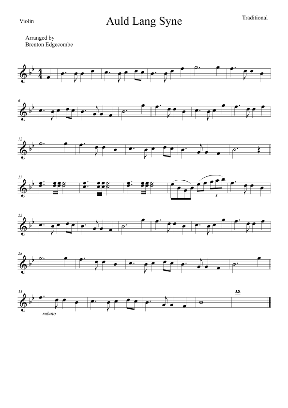 Auld Lang Syne (arr. Adelaide String Duo)