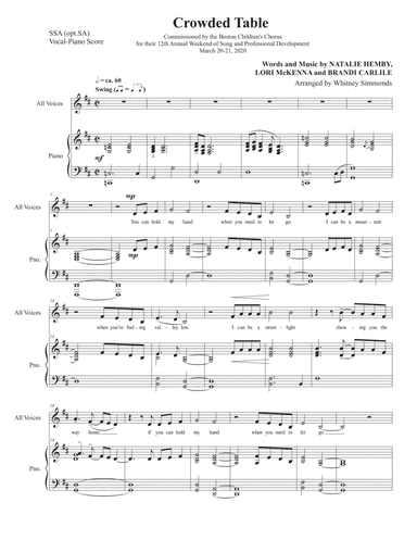Crowded Table (arr. Whitney Simmonds)