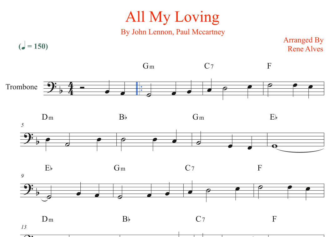 All My Loving (arr. Rene Alves)