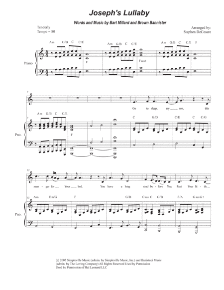 Joseph's Lullaby (arr. Stephen DeCesare)