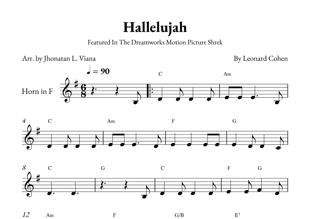 Hallelujah (arr. Jhonatan Lucio Viana)