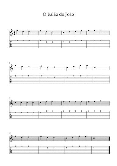 O Balão do João - guitarra clássica / classical guitar (arr. Tiago Jose Neto Parra Amorim Pinto)