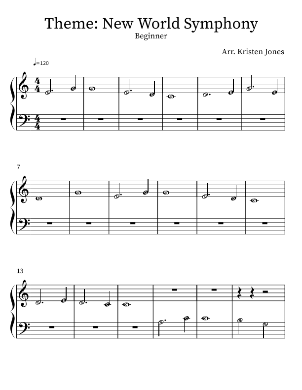 Theme: New World Symphony (arr. Kristen Jones)
