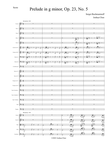 Prelude in g minor, Op. 23, No. 5 (arr. Joshua Choe)