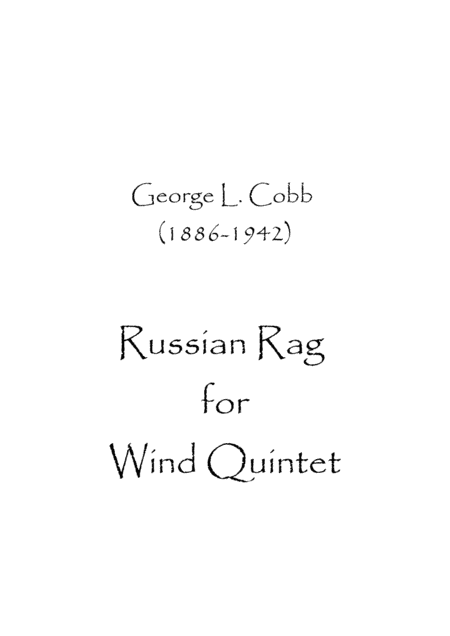 Russian Rag (arr. Spence Bundy)
