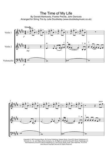 (i've Had) The Time Of My Life (arr. Julie Doubleday)