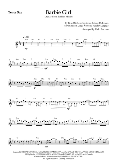 Barbie Girl (arr. Cadu Barcelos)