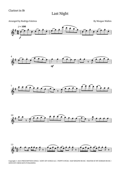 Last Night (arr. Rodrigo Faleiros)