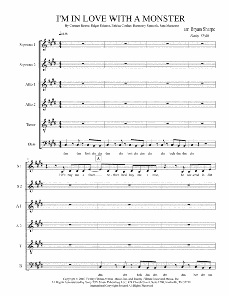 I'm In Love With A Monster (arr. Bryan Sharpe)