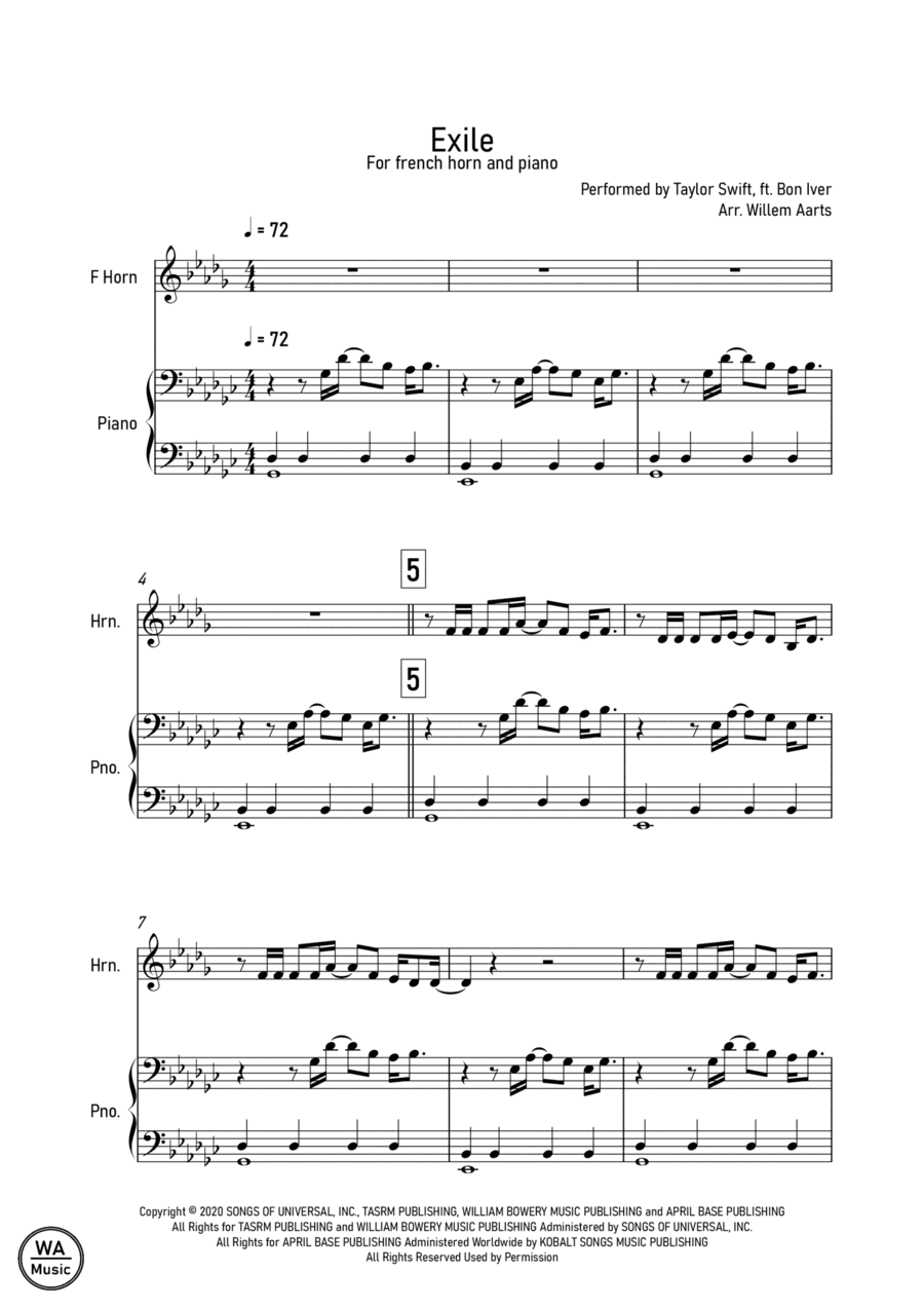 Exile (arr. Willem Aarts)