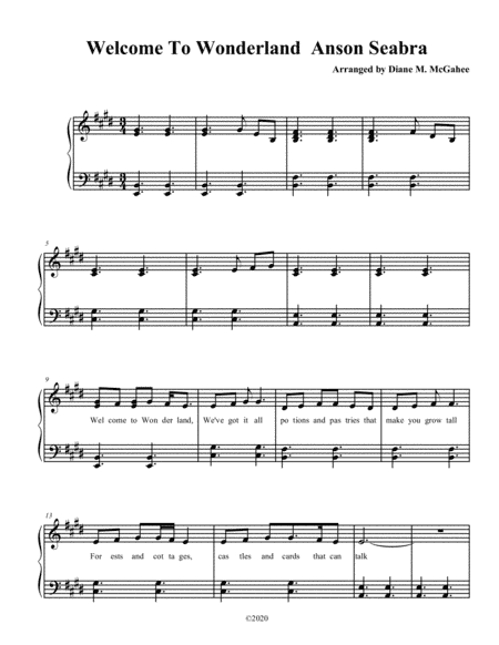 Welcome To Wonderland (arr. Diane M. McGahee)