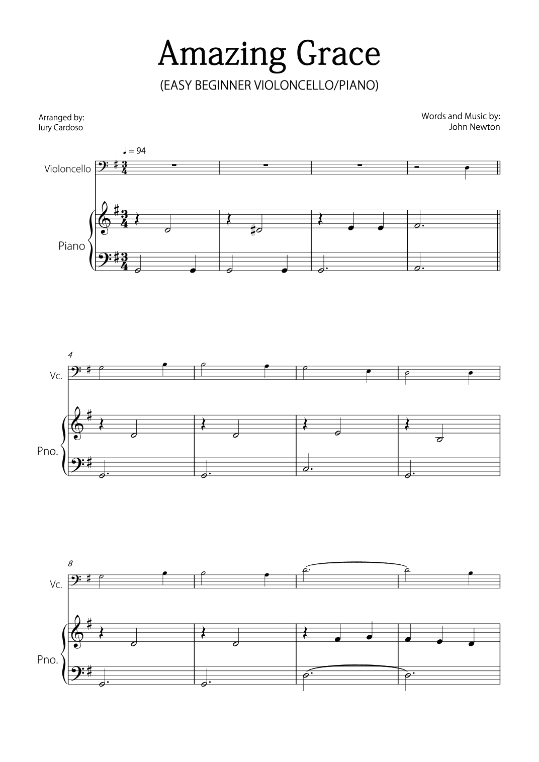 Amazing Grace (arr. Iury Cardoso)