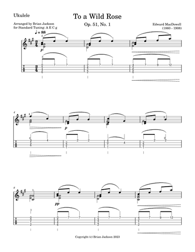 To a Wild Rose (arr. Brian Jackson)