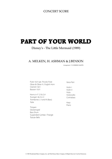 Part Of Your World (arr. Pablo Guerrero-Martín)