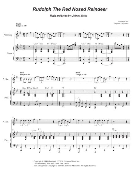 Rudolph The Red-nosed Reindeer (arr. Stephen DeCesare)