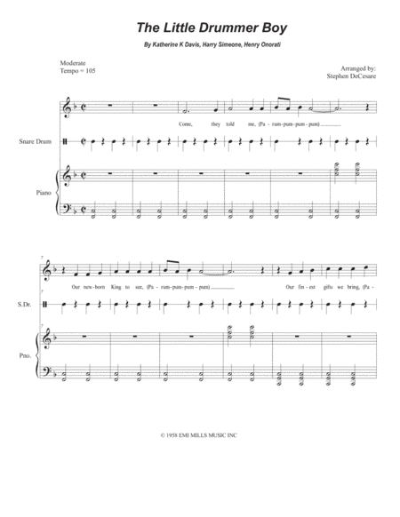 The Little Drummer Boy (arr. Stephen DeCesare)