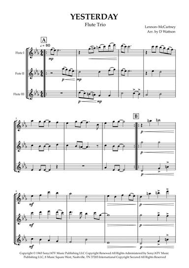 Yesterday (arr. Douglas Wattson)