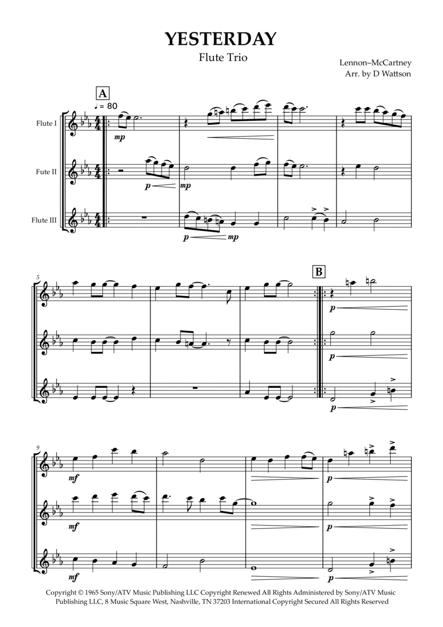 Yesterday (arr. Douglas Wattson)