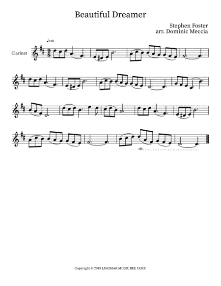Beautiful Dreamer (arr. Dominic Meccia)