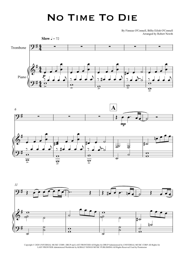 No Time To Die (arr. Robert Newth)