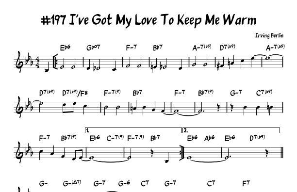 I've Got My Love To Keep Me Warm (arr. John Fries)