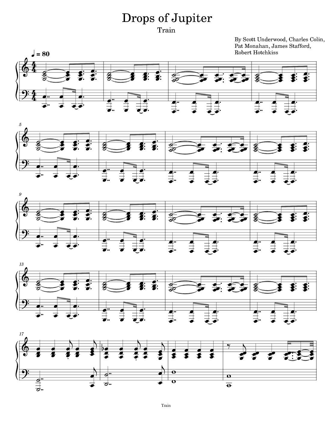 Drops Of Jupiter (tell Me) (arr. poon)