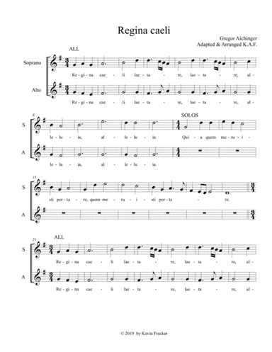 Regina Caeli (arr. Kevin Frecker)