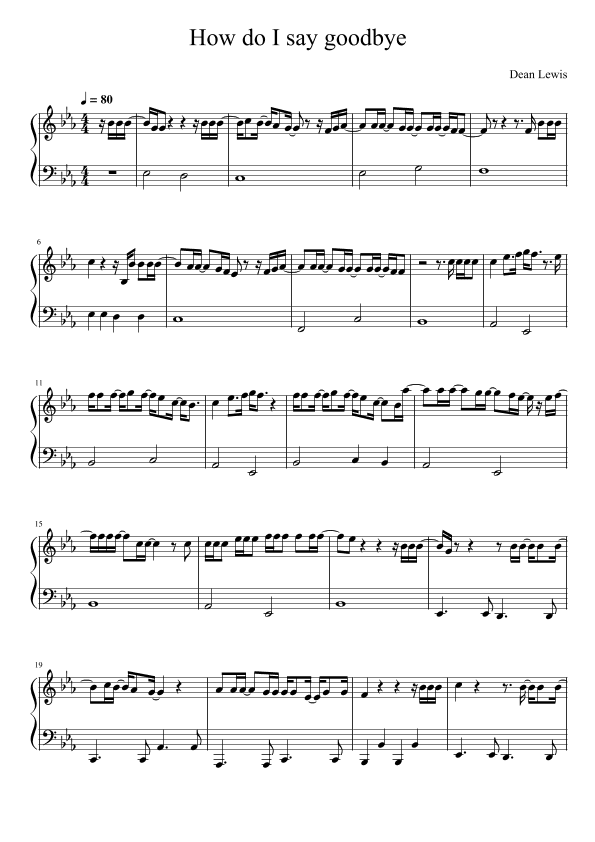How Do I Say Goodbye (arr. LaLa Music)