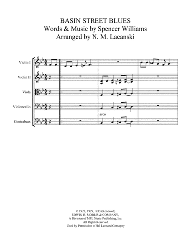 Basin Street Blues (arr. Nick Lacanski)