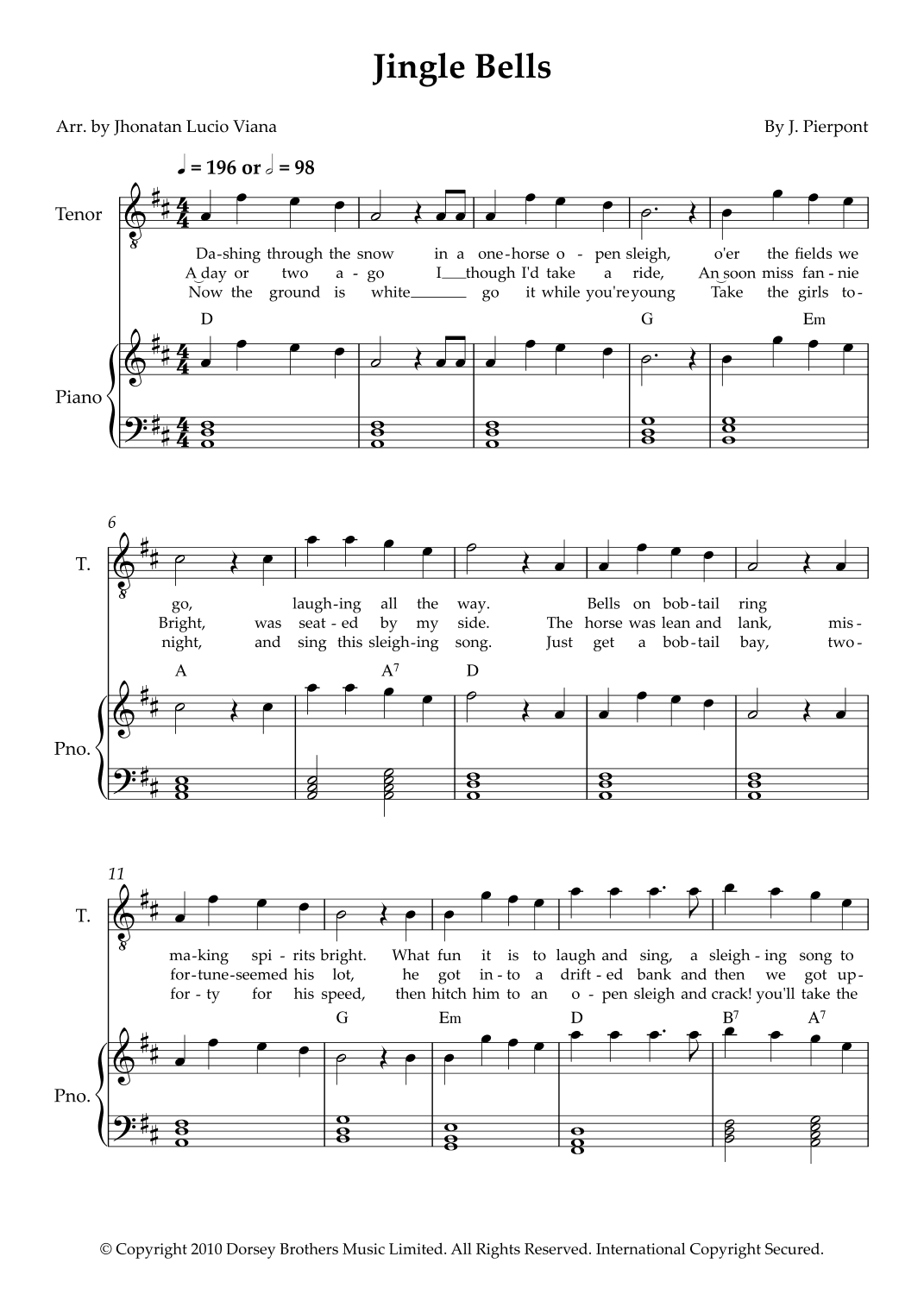 Jingle Bells (arr. Jhonatan Lucio Viana)