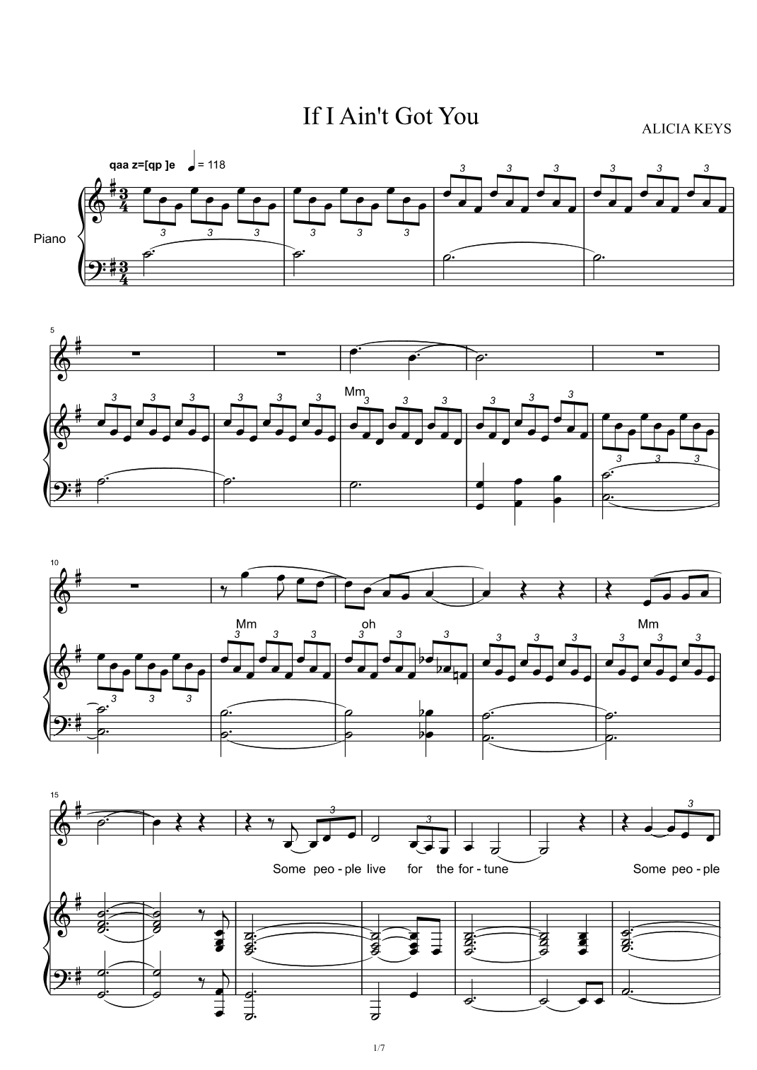 If I Ain't Got You (arr. Alicia Keys)