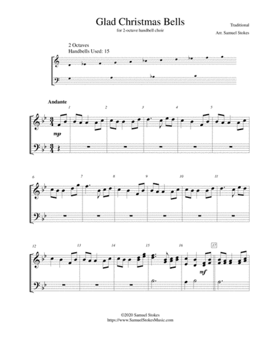 Glad Christmas Bells - for 2-octave handbell choir (arr. Samuel Stokes)