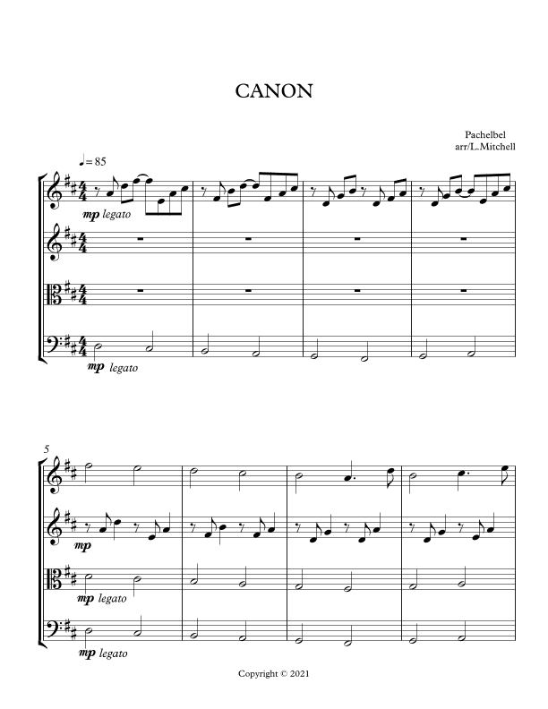 CANON (arr. Lee Mitchell)
