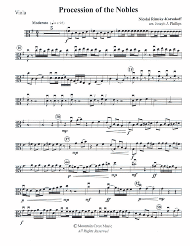 Procession of the Nobles-viola (arr. Joseph J. Phillips)