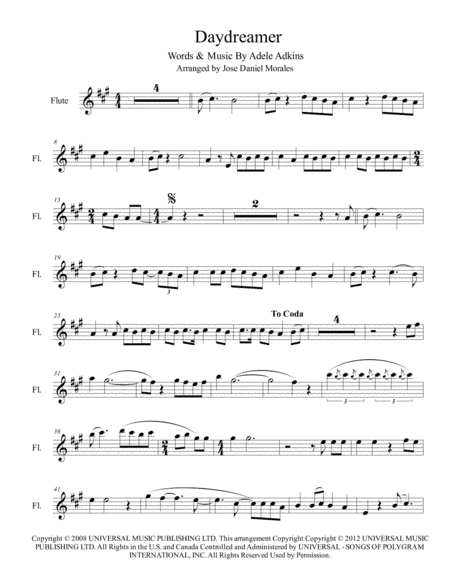Daydreamer (arr. Jose Daniel Morales A.)