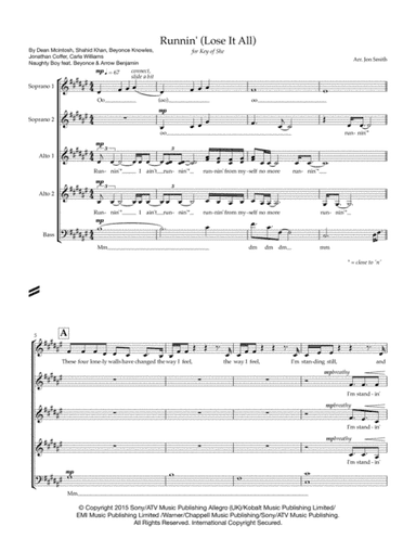 Runnin' (lose It All) (arr. Jon Smith)