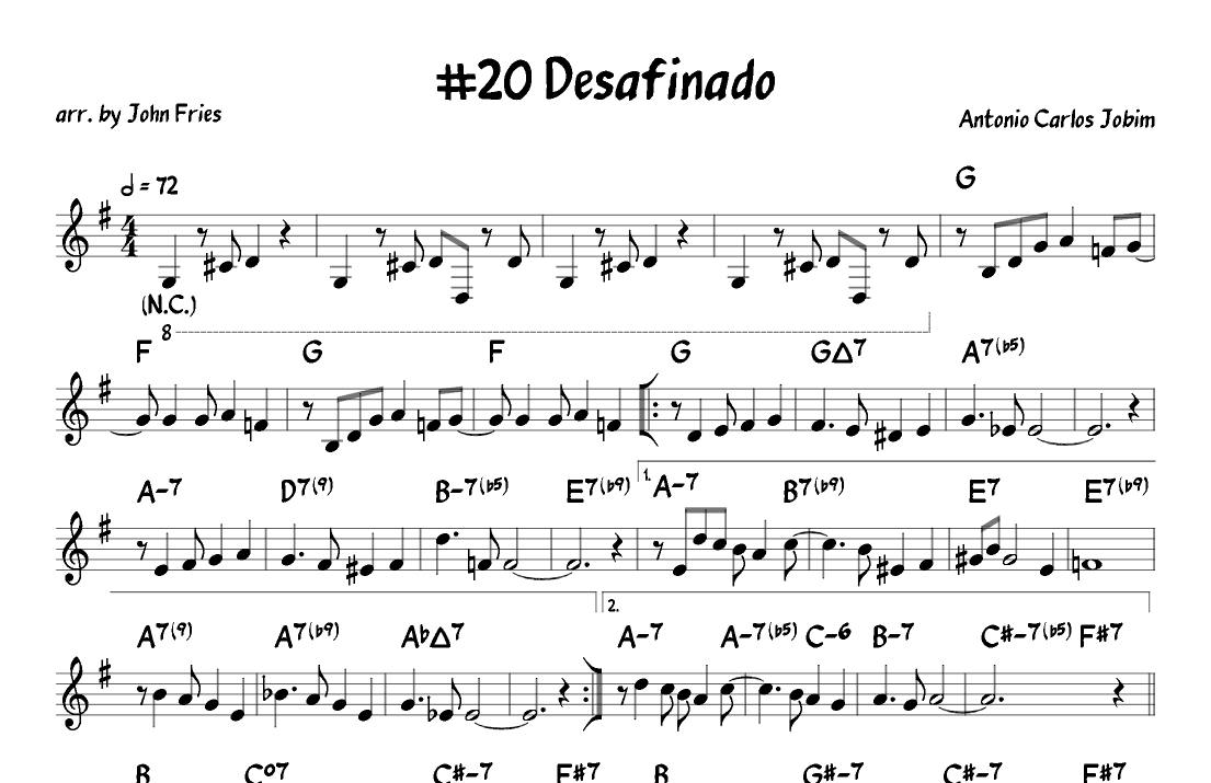 Desafinado (arr. John Fries)