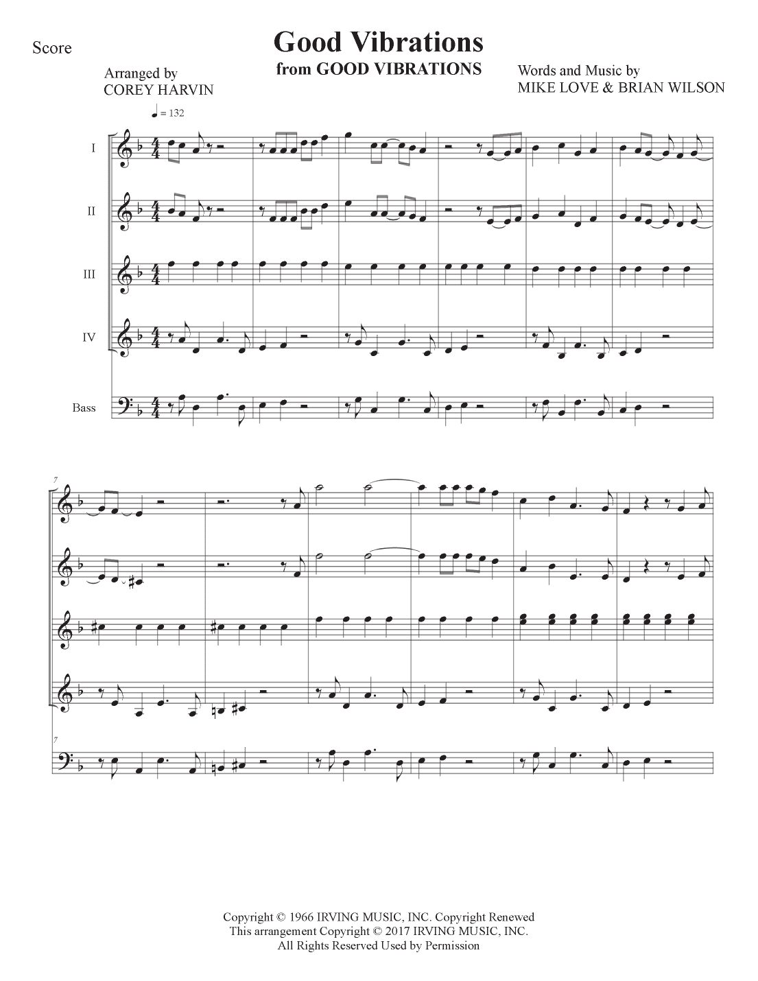 Good Vibrations (arr. Corey Harvin)