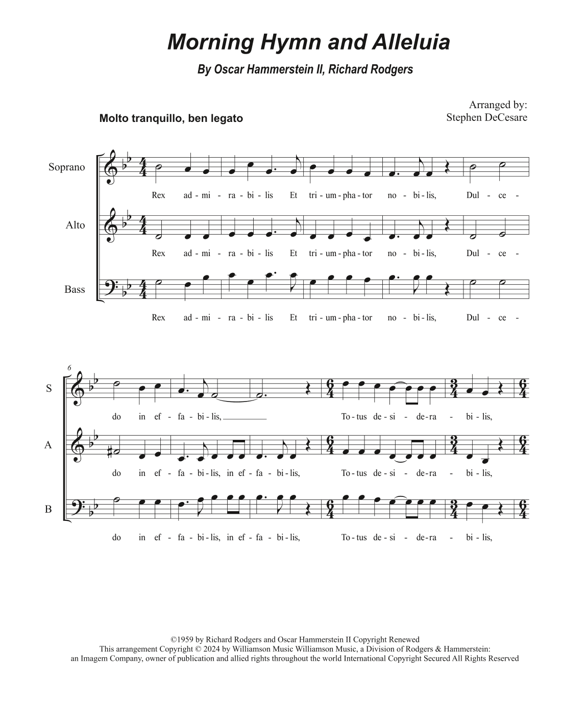 Morning Hymn And Alleluia (arr. Stephen DeCesare)