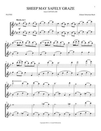 Sheep May Safely Graze (arr. Mark Phillips)