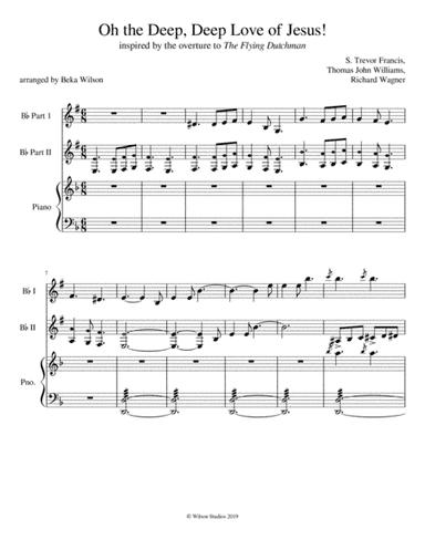 Oh the Deep, Deep Love of Jesus--B flat instrument duet (arr. Beka Wilson)