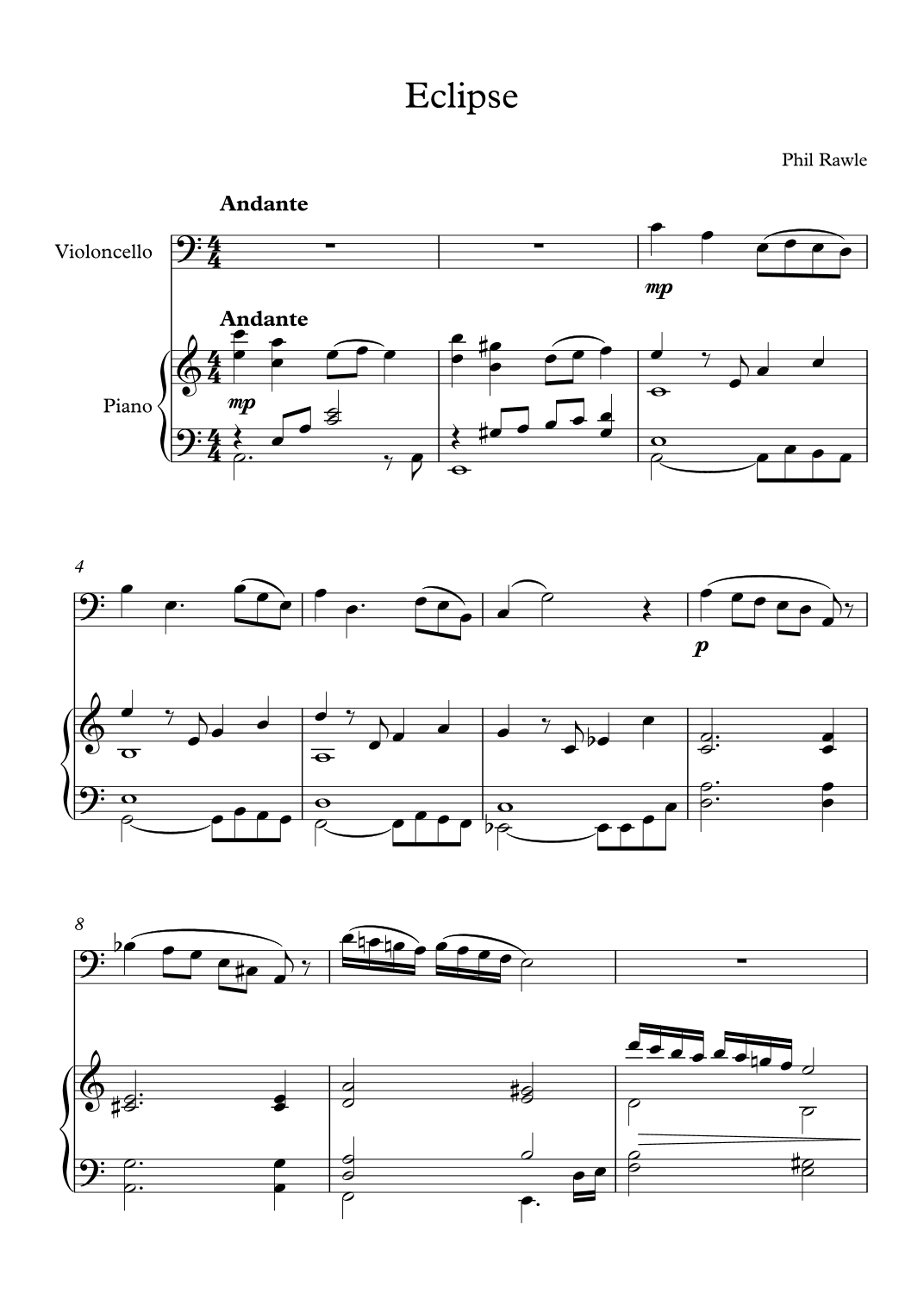 Eclipse - Cello and Piano
