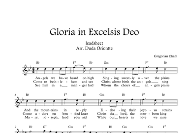 Gloria in excelsis Deo (Bb major - with lyrics) (arr. Duda Oriontte)
