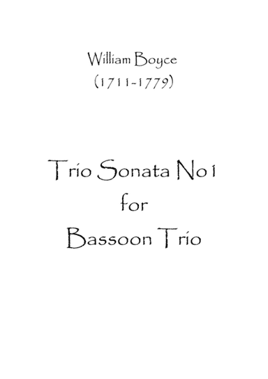 Trio Sonata No.1 (arr. Spence Bundy)