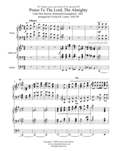 Praise To The Lord, The Almighty (arr. Evelyn R. Larter)