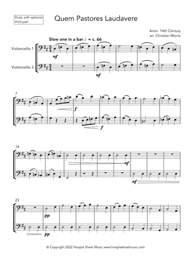Quem Pastores Laudavere (arr. Christian Morris)